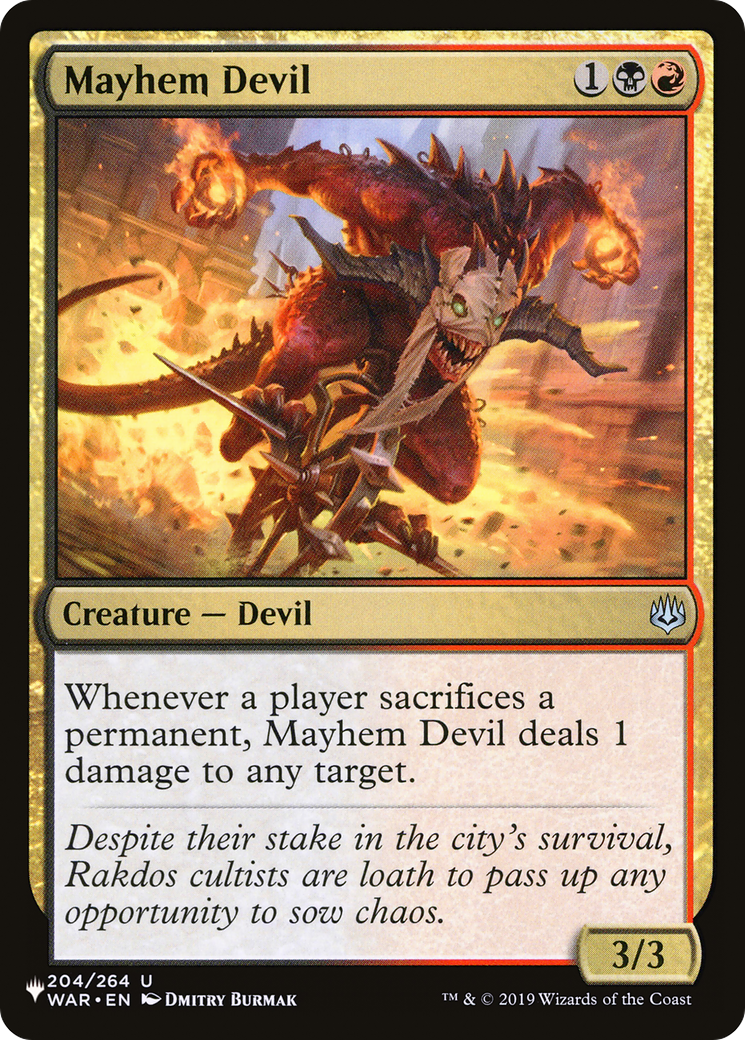 Mayhem Devil [The List Reprints] | Good Games Adelaide SA
