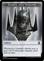 Garruk, Apex Predator Emblem // Saproling Double-Sided Token [Modern Horizons 3 Commander Tokens] | Good Games Adelaide SA