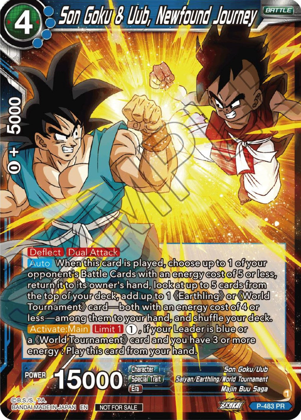 Son Goku & Uub, Newfound Journey (Zenkai Series Tournament Pack Vol.3) (P-483) [Tournament Promotion Cards] | Good Games Adelaide SA
