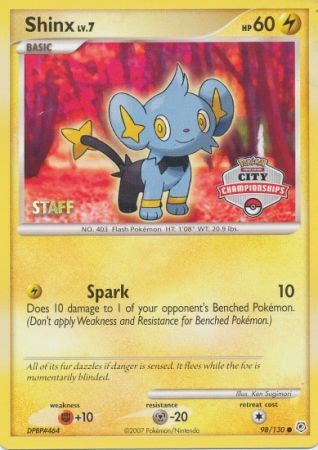 Shinx (98/130) (Staff City Championships Promo) [Nintendo: Black Star Promos] | Good Games Adelaide SA