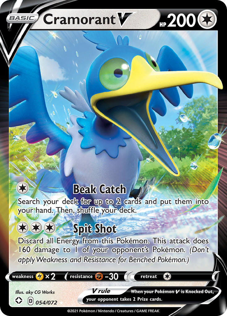 Cramorant V (054/072) [Sword & Shield: Shining Fates] | Good Games Adelaide SA