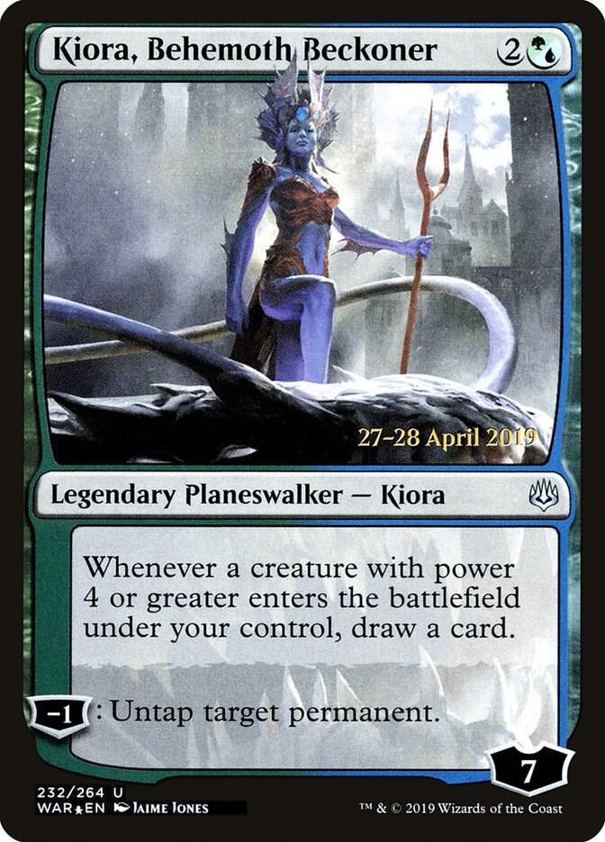 Kiora Behemoth Beckoner 232 (Prerelease Cards)  - Foil | Good Games Adelaide SA