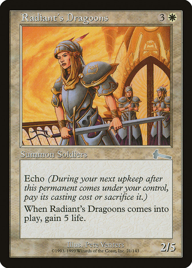 Radiant's Dragoons 21 (Urza's Legacy)  - Foil | Good Games Adelaide SA