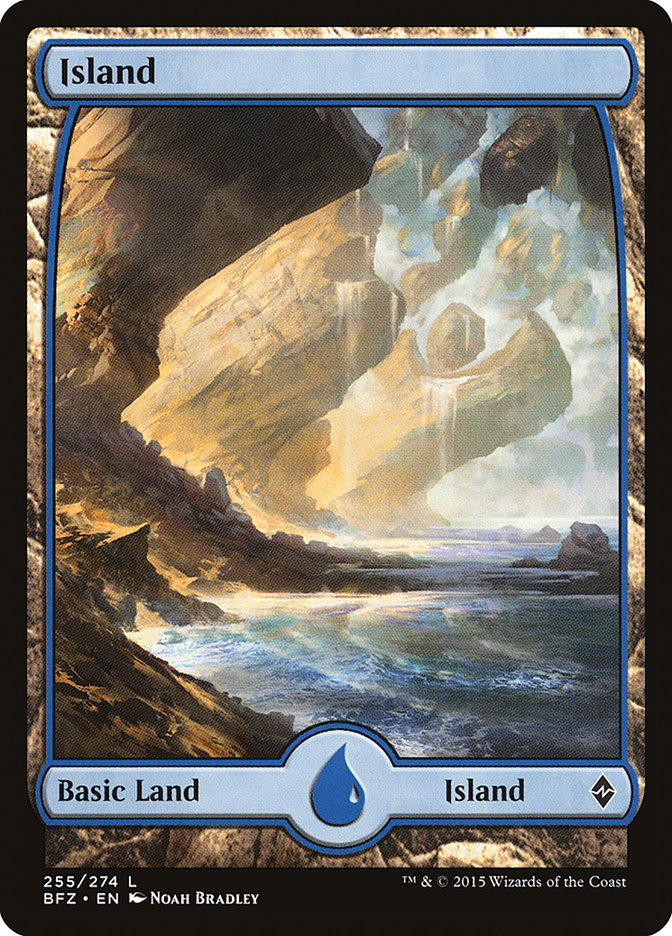 Island (255) - Full Art [Battle for Zendikar] | Good Games Adelaide SA