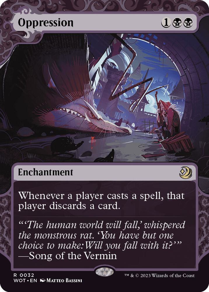 Oppression 32 (Wilds of Eldraine: Enchanting Tales)  - Foil | Good Games Adelaide SA
