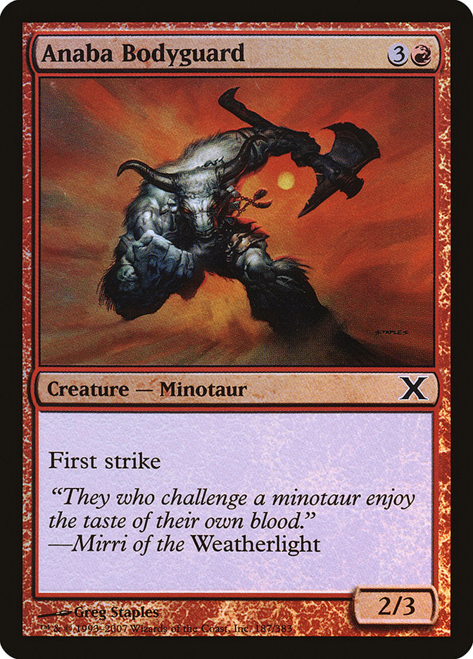 Anaba Bodyguard (Premium Foil) [Tenth Edition] | Good Games Adelaide SA
