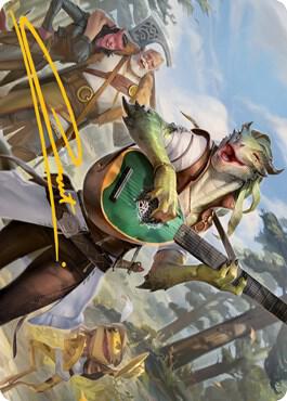 Wandering Troubadour Art Card Gold Stamped Signature 64 (Art Series: Adventures in the Forgotten Realms)  | Good Games Adelaide SA