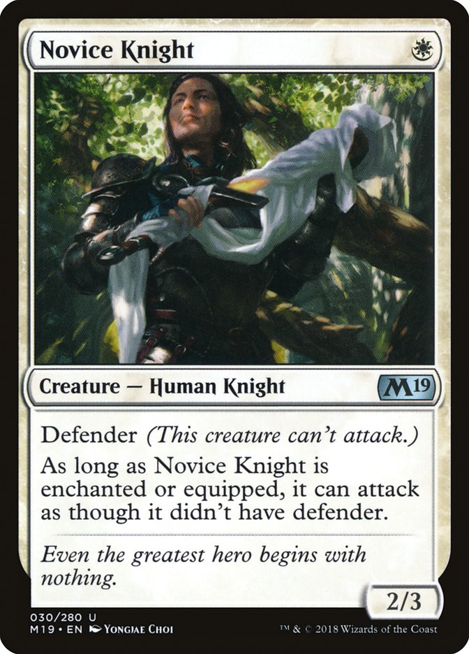 Novice Knight [Core Set 2019] | Good Games Adelaide SA