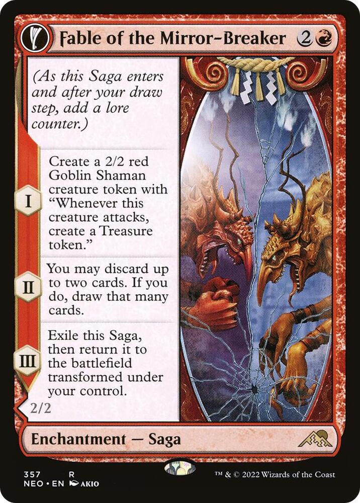 Fable of the Mirror Breaker Showcase 357 (Kamigawa: Neon Dynasty)  - Showcase Foil | Good Games Adelaide SA