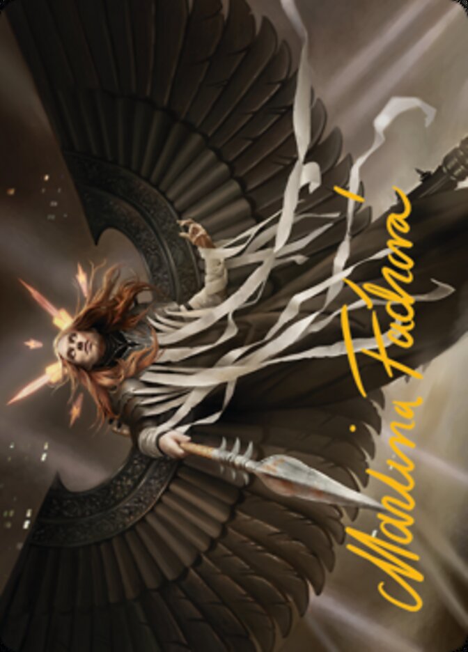 Angel of Suffering Art Card (Gold-Stamped Signature) [Streets of New Capenna Art Series] | Good Games Adelaide SA
