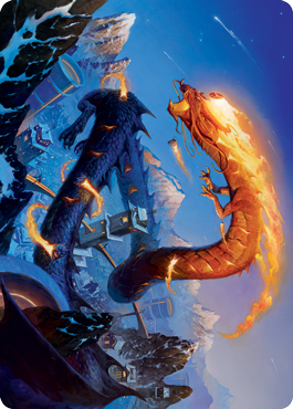 Atsushi, the Blazing Sky 1 Art Card [Kamigawa: Neon Dynasty Art Series] | Good Games Adelaide SA