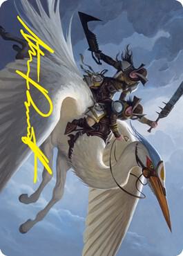 Gryffwing Cavalry Art Card Gold Stamped Signature 11 (Art Series: Innistrad: Crimson Vow)  | Good Games Adelaide SA