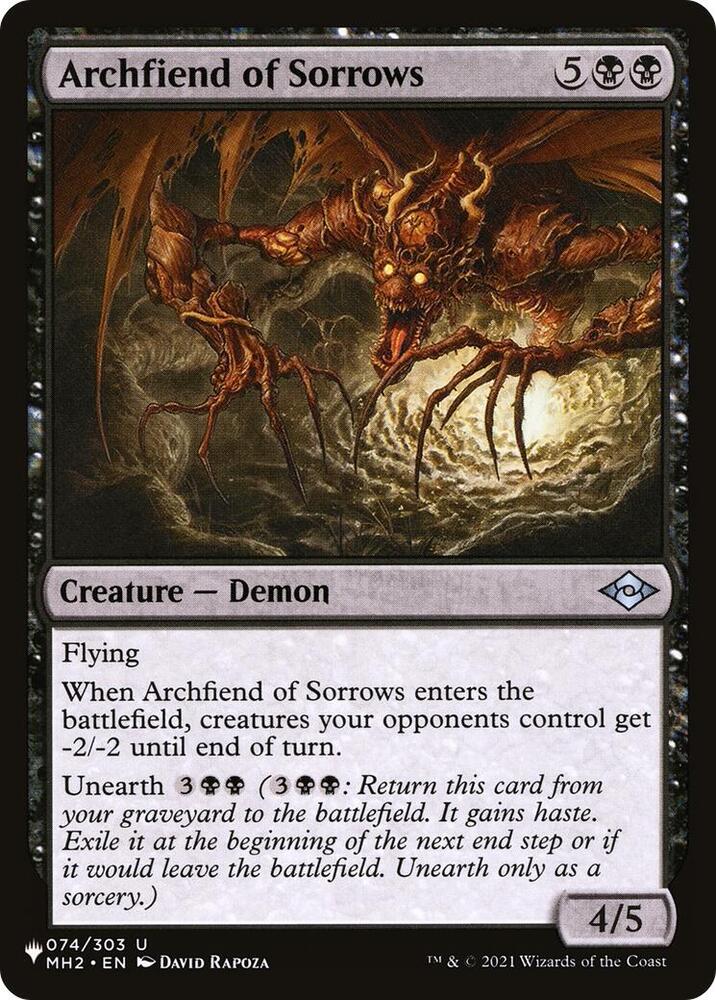Archfiend of Sorrows 074/303 (The List Reprints)  | Good Games Adelaide SA