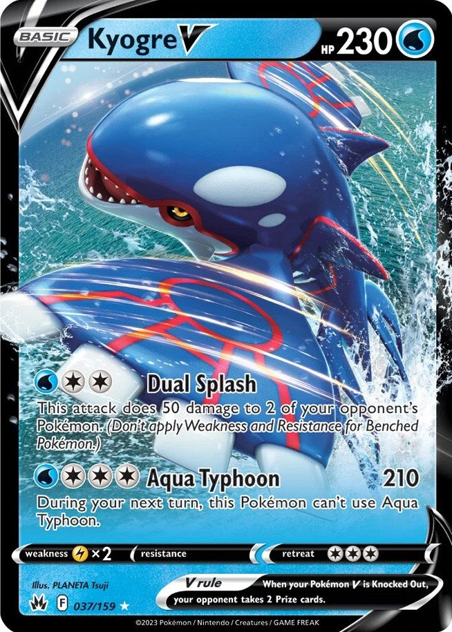 Kyogre V (037/159) [Sword & Shield: Crown Zenith] | Good Games Adelaide SA