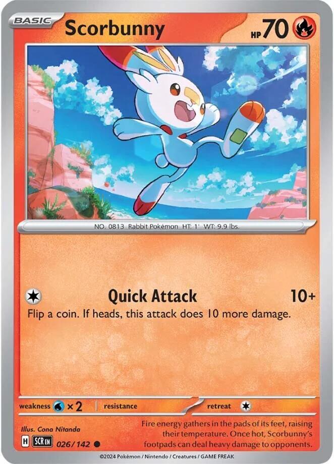 Scorbunny 026/142 (SV07: Stellar Crown)  | Good Games Adelaide SA