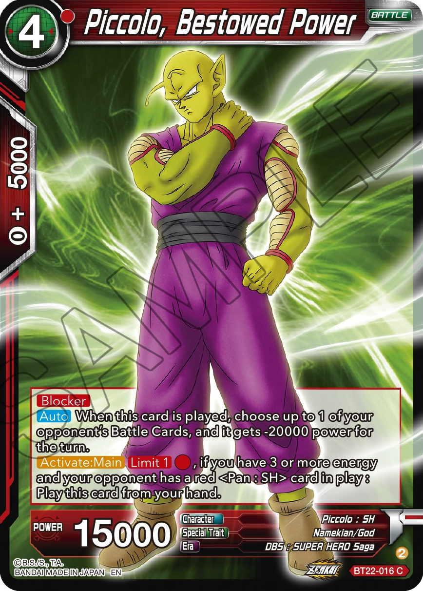 Piccolo, Bestowed Power (BT22-016) [Critical Blow] | Good Games Adelaide SA