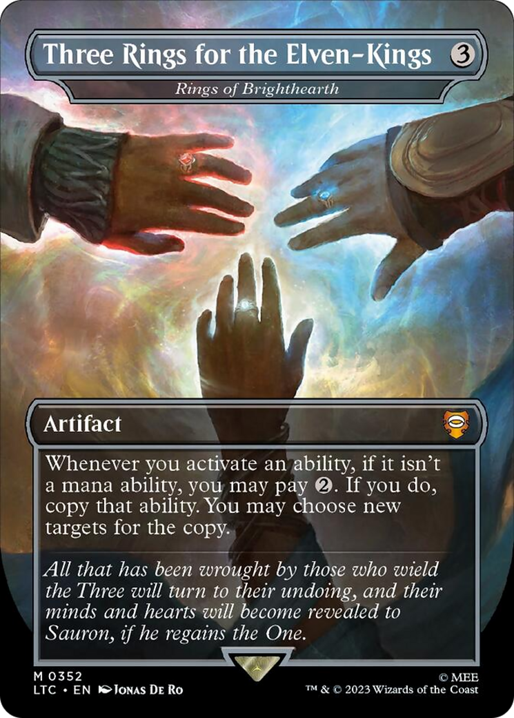 Three Rings for the Elven-Kings - Rings of Brighthearth (Borderless) [The Lord of the Rings: Tales of Middle-Earth Commander] | Good Games Adelaide SA