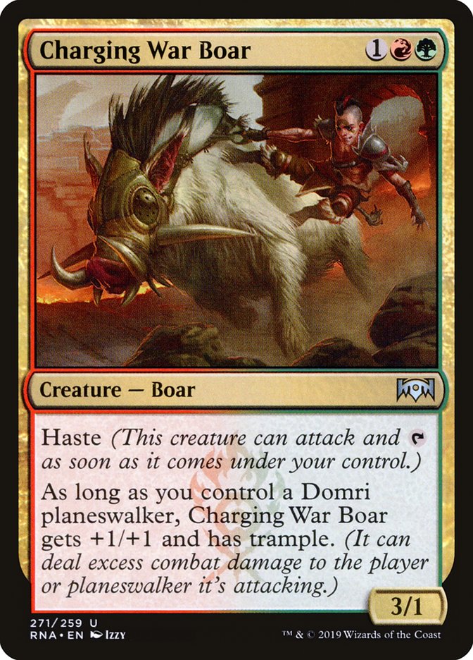 Charging War Boar 271 (Ravnica Allegiance)  | Good Games Adelaide SA