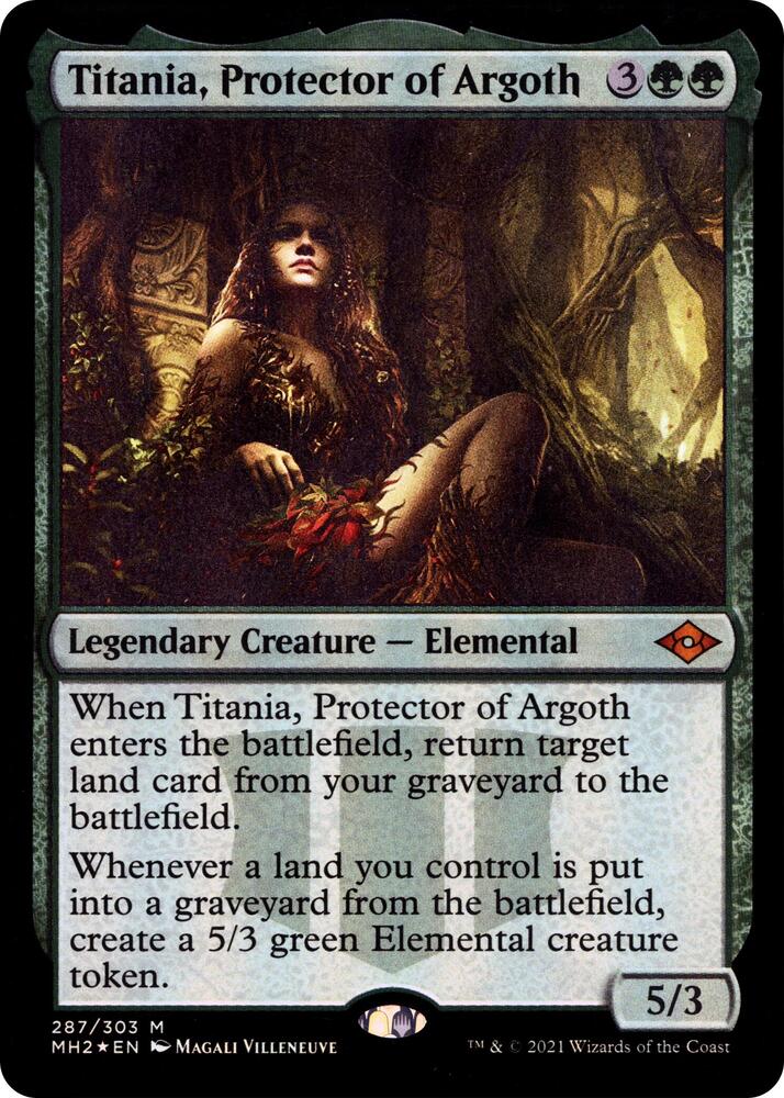 Titania Protector of Argoth Foil Etched 287 (Modern Horizons 2)  - Foil | Good Games Adelaide SA