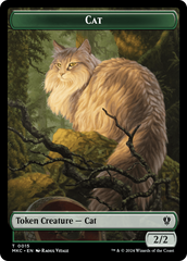Drake // Cat Double-Sided Token [Murders at Karlov Manor Commander Tokens] | Good Games Adelaide SA