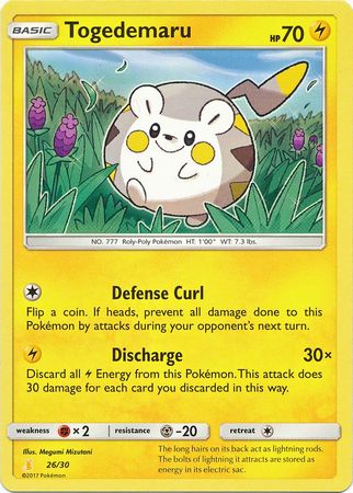 Togedemaru (26/30) [Sun & Moon: Trainer Kit - Alolan Raichu] | Good Games Adelaide SA