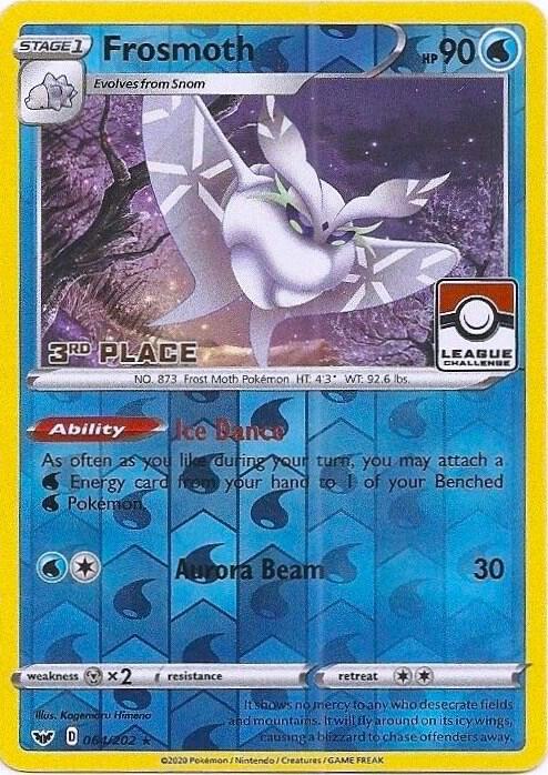 Frosmoth 064 202 League Challenge 3rd Place 064/202 (League & Championship Cards)  - Reverse Holofoil | Good Games Adelaide SA