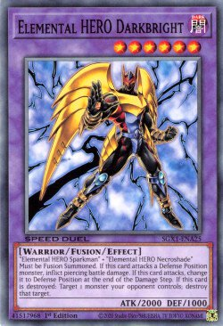 Elemental HERO Darkbright [SGX1-ENA25] Common | Good Games Adelaide SA