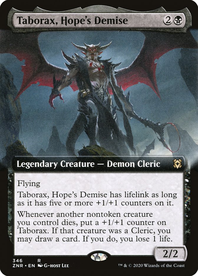 Taborax, Hope's Demise (Extended Art) [Zendikar Rising] | Good Games Adelaide SA