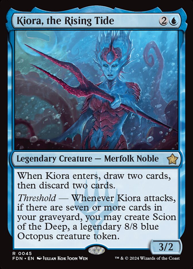 Kiora the Rising Tide 45 (Foundations)  - Foil | Good Games Adelaide SA