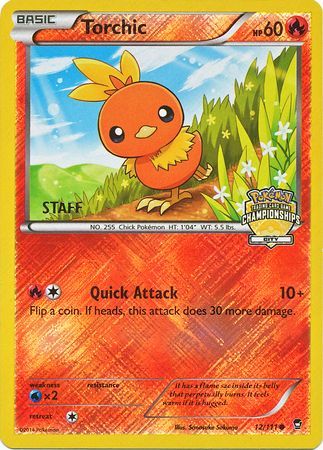 Torchic (12/111) (City Championship Promo Staff) [XY: Furious Fists] | Good Games Adelaide SA