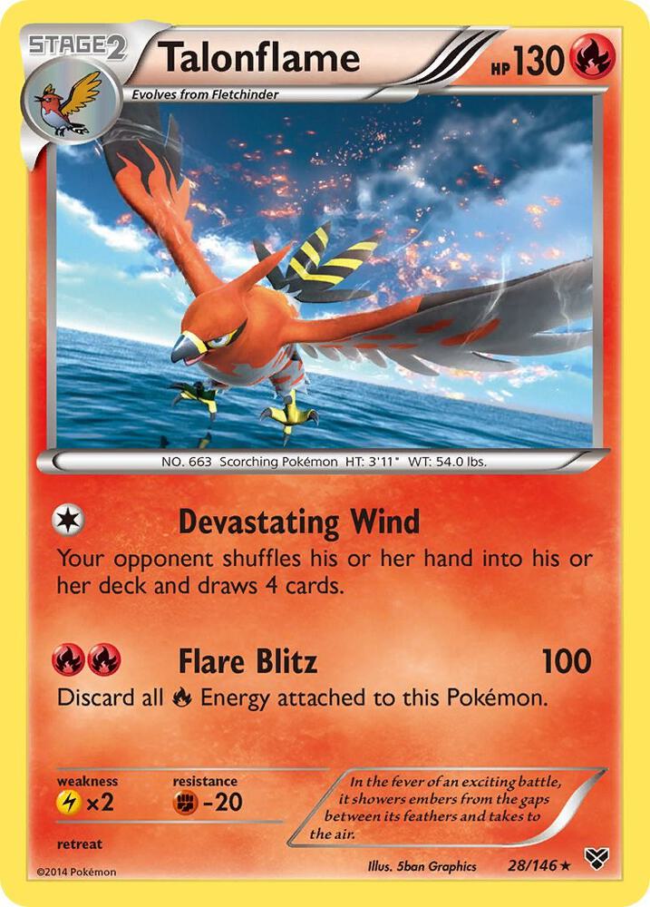 Talonflame 28/146 (XY Base Set)  - Holofoil | Good Games Adelaide SA