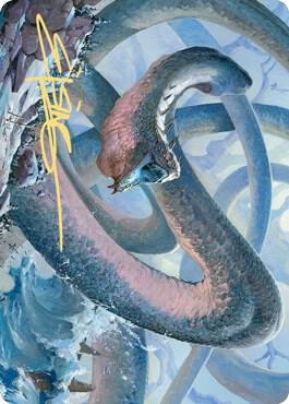 Koma Cosmos Serpent Art Card 60 81 Gold Stamped Signature 60 (Art Series: Kaldheim)  | Good Games Adelaide SA