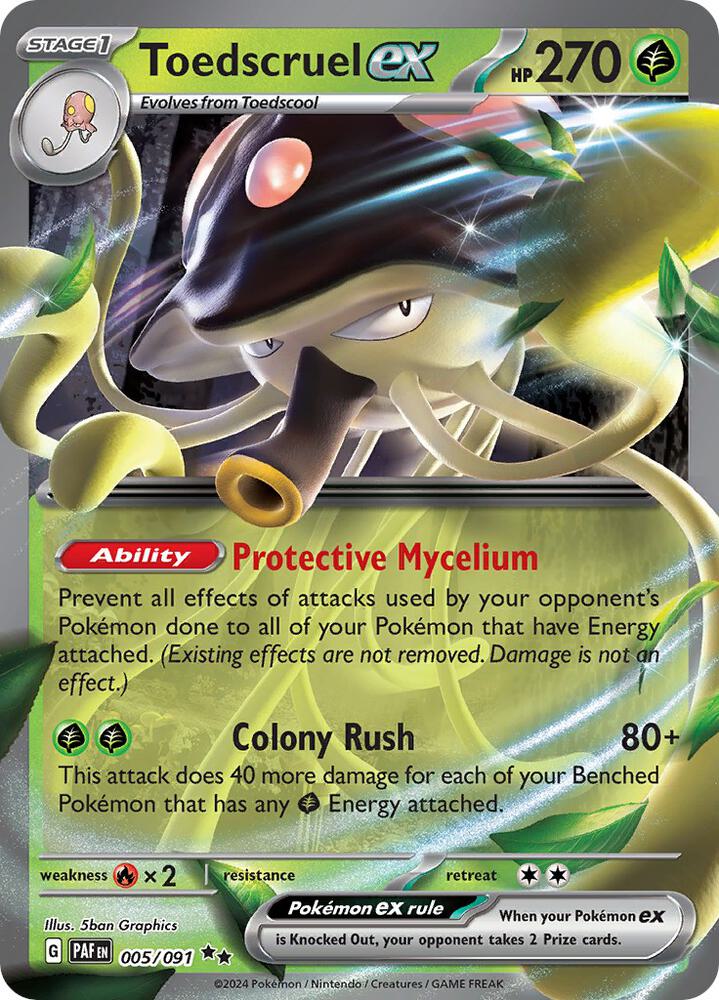 Toedscruel ex 005/091 (SV: Paldean Fates)  - Holofoil | Good Games Adelaide SA