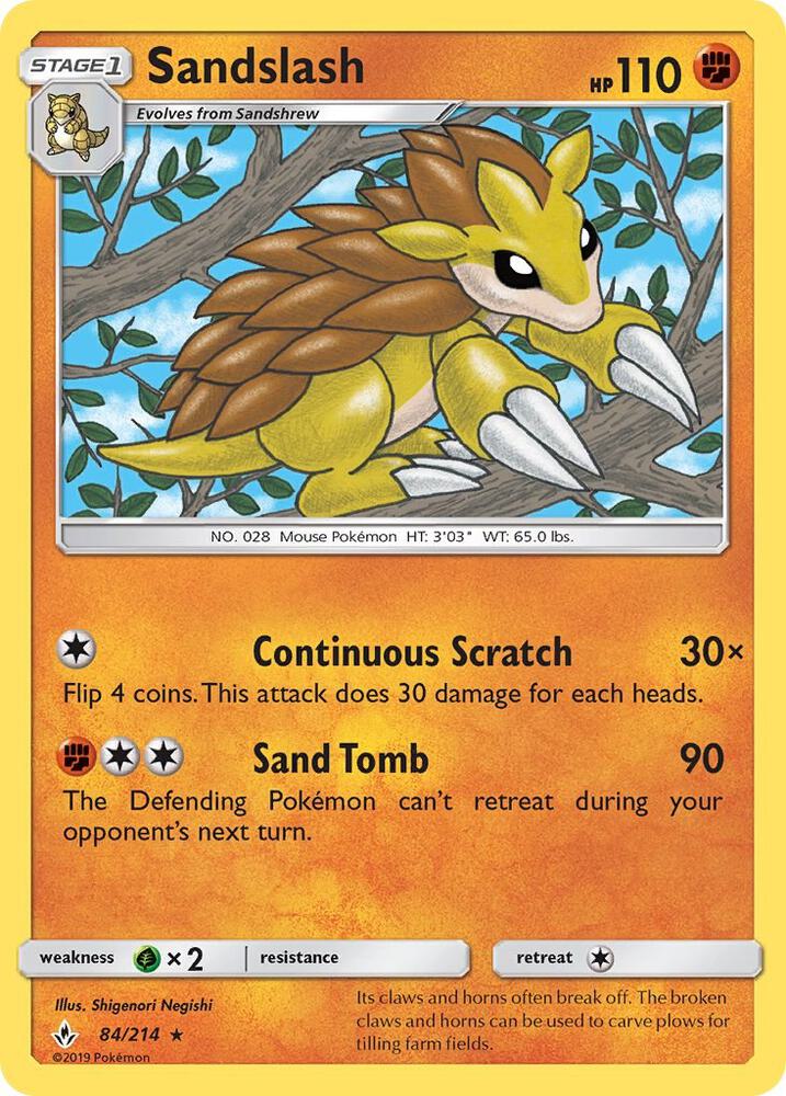 Sandslash 84/214 (SM - Unbroken Bonds)  | Good Games Adelaide SA