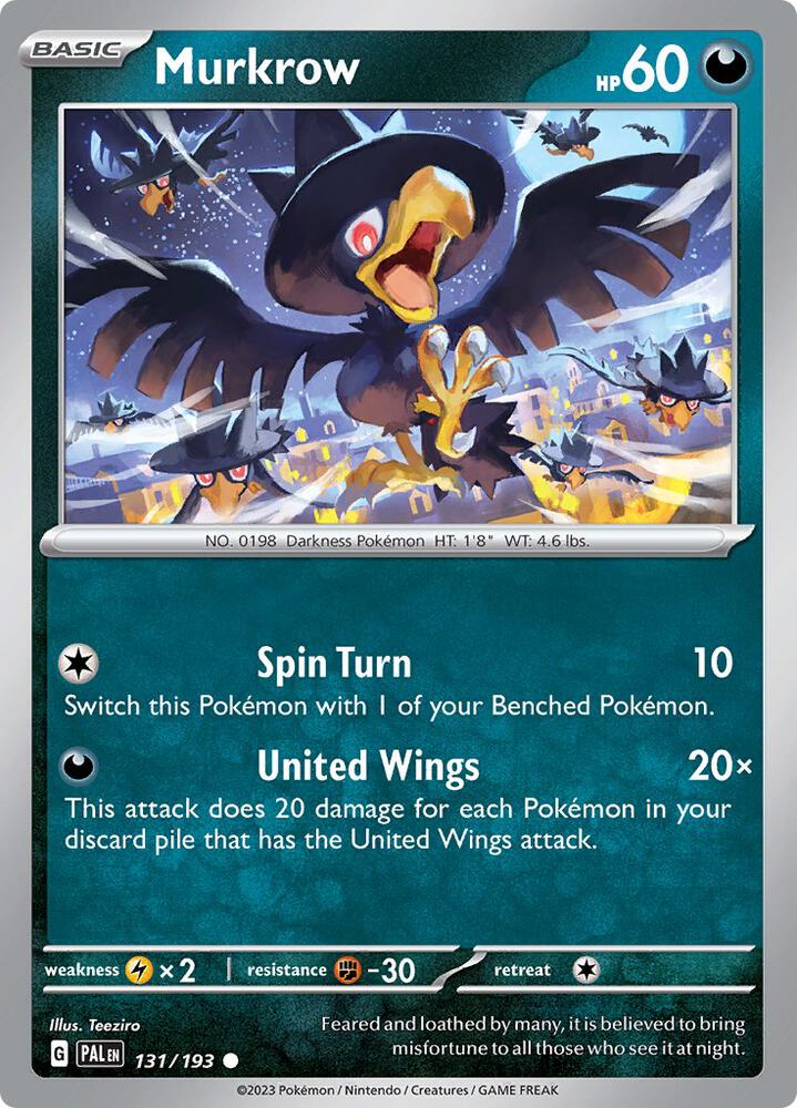 Murkrow 131/193 (SV02: Paldea Evolved)  | Good Games Adelaide SA