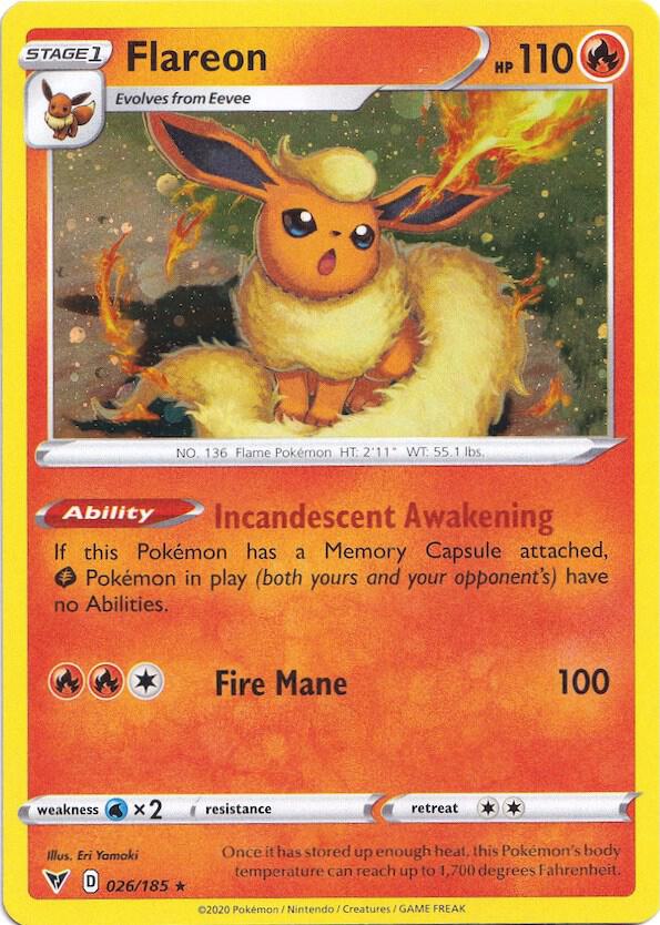 Flareon 026/185 (Miscellaneous Cards & Products)  - Cosmo Holofoil | Good Games Adelaide SA