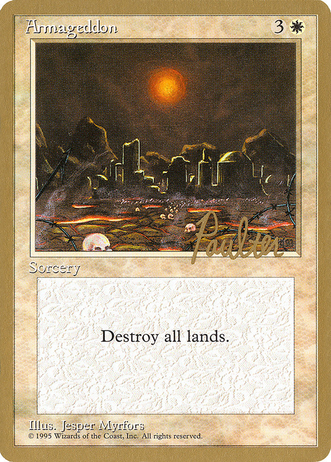Armageddon (Preston Poulter) [Pro Tour Collector Set] | Good Games Adelaide SA