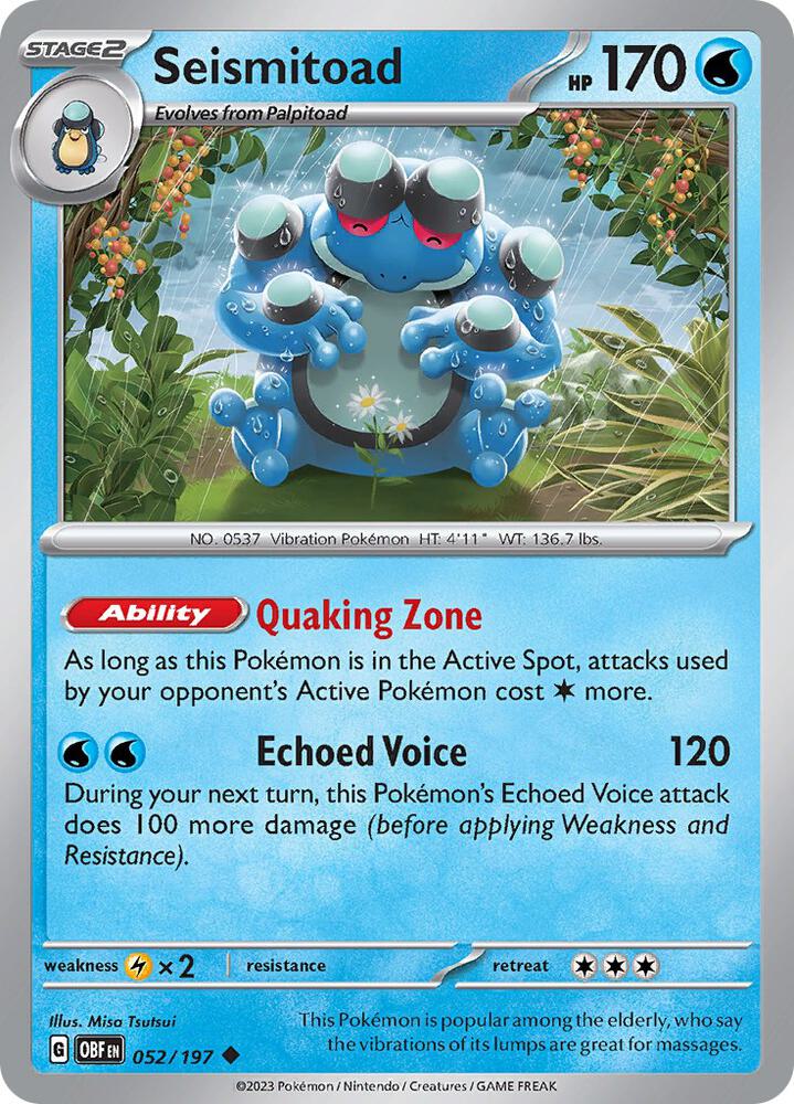 Seismitoad 052/197 (SV03: Obsidian Flames)  | Good Games Adelaide SA