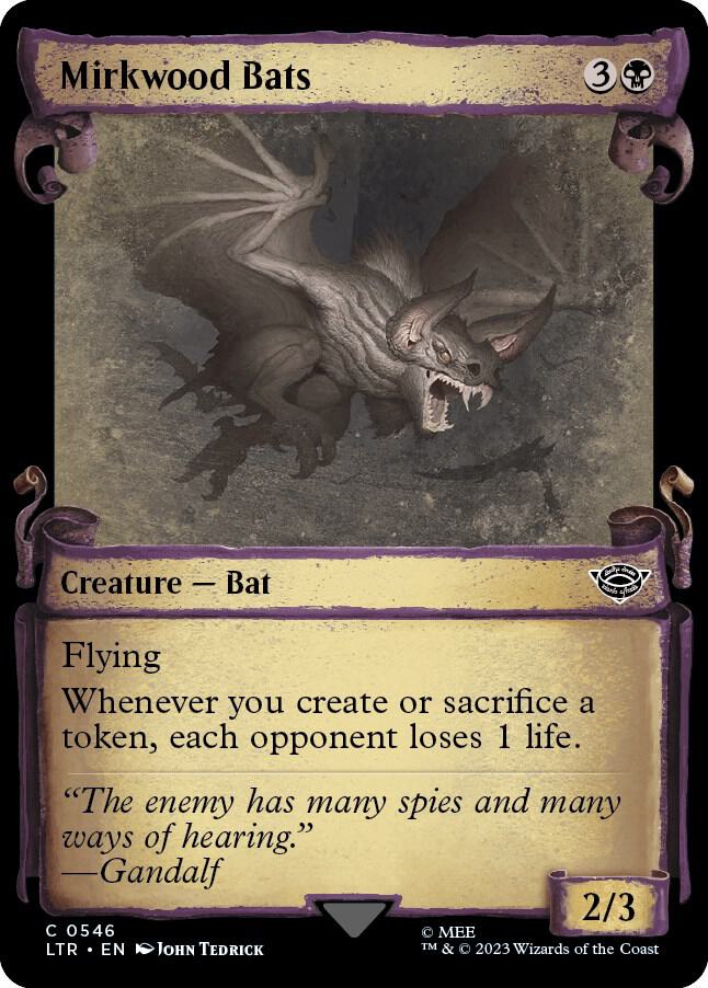 Mirkwood Bats 546 (Universes Beyond: The Lord of the Rings: Tales of Middle-earth)  - Showcase Scroll Foil | Good Games Adelaide SA