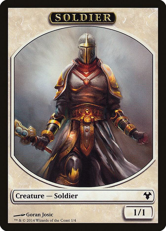 Soldier Spirit Double Sided Token 1 // 2 (Magic Modern Event Deck)  | Good Games Adelaide SA