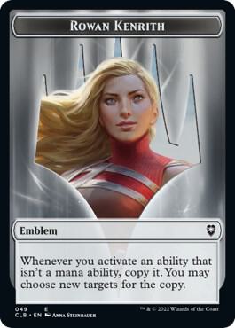 Emblem Rowan Kenrith Copy Double Sided Token 49 // 19 (Commander Legends: Battle for Baldur's Gate)  | Good Games Adelaide SA