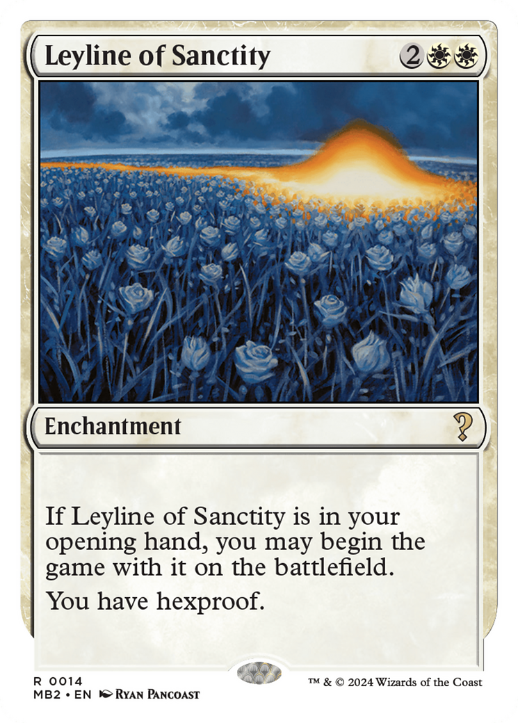 Leyline of Sanctity (White Border) [Mystery Booster 2] | Good Games Adelaide SA