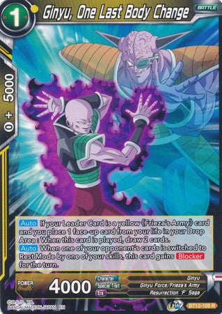 Ginyu, One Last Body Change [BT12-105] | Good Games Adelaide SA