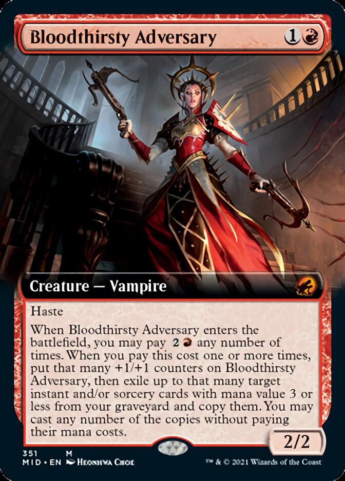 Bloodthirsty Adversary (Extended) [Innistrad: Midnight Hunt] | Good Games Adelaide SA