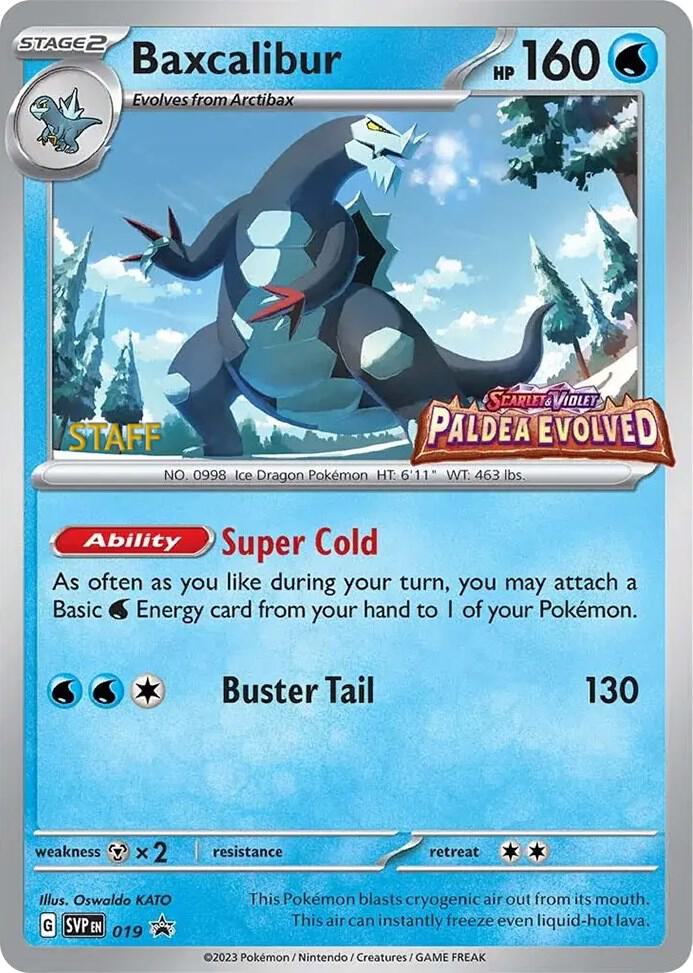 Baxcalibur Prerelease Staff 019 (SV: Scarlet & Violet Promo Cards)  - Holofoil | Good Games Adelaide SA