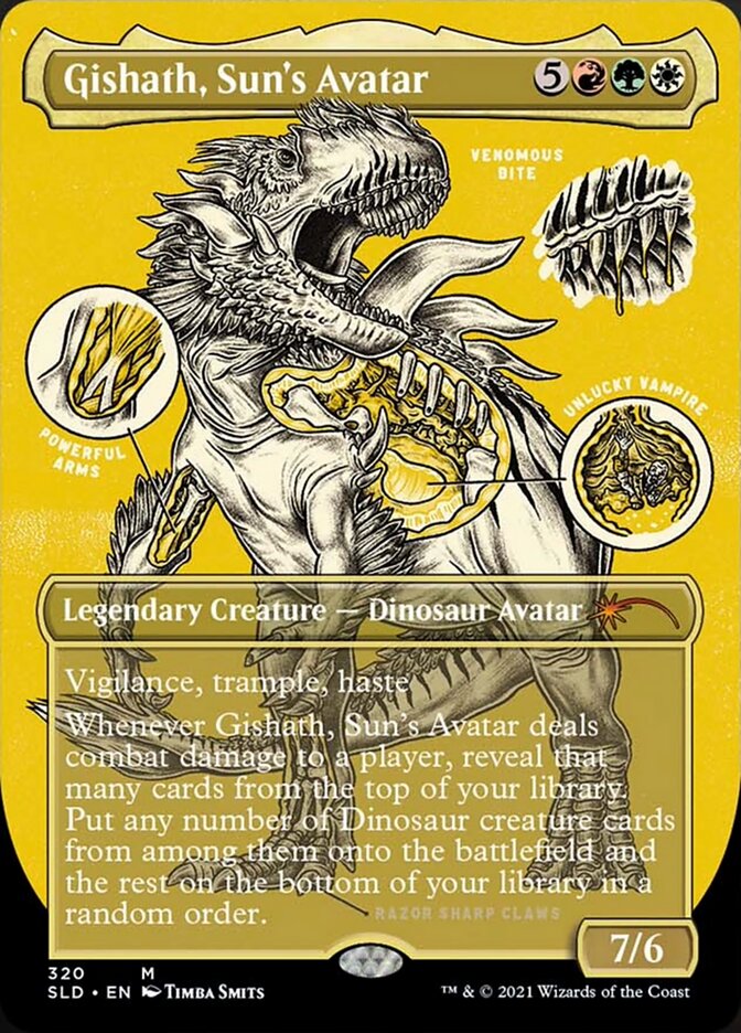 Gishath, Sun's Avatar (Borderless) [Secret Lair Drop Series] | Good Games Adelaide SA