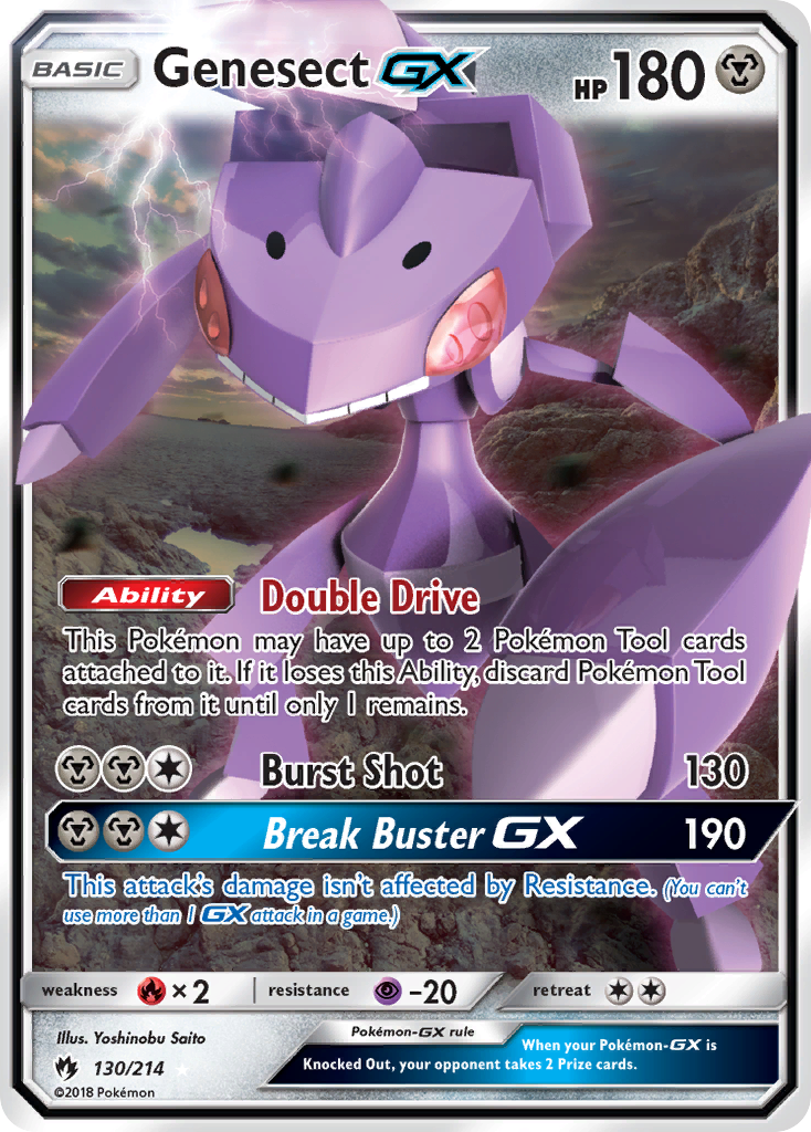 Genesect GX (130/214) [Sun & Moon: Lost Thunder] | Good Games Adelaide SA
