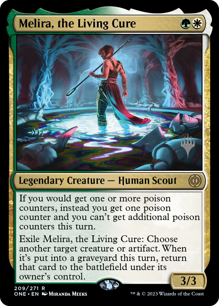 Melira, the Living Cure (Promo Pack) [Phyrexia: All Will Be One Promos] | Good Games Adelaide SA
