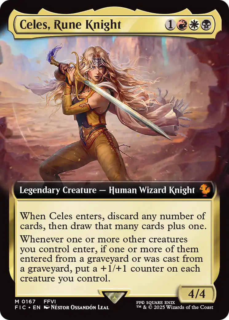 Celes, Rune Knight (Extended Art) [FINAL FANTASY Commander] | Good Games Adelaide SA