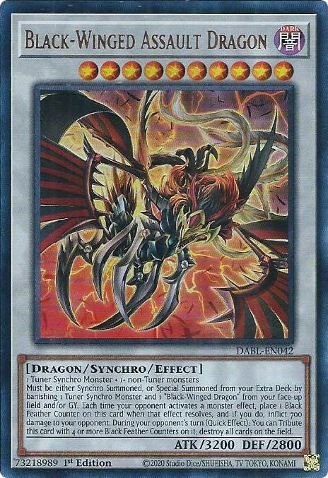 Black-Winged Assault Dragon [DABL-EN042] Ultra Rare | Good Games Adelaide SA